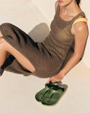 Women's Aqua Praia Water Flip-Flops Khaki