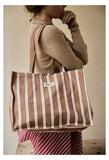 24H Cotton Bag Hazelnut Stripes