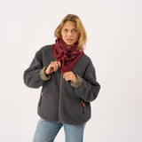 100% wool scarf Louise - Bordeaux
