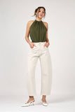 Barrel Jeans "Livia" (Cropped) Ivory