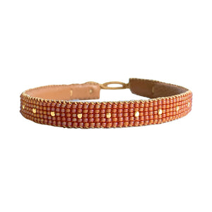 IBU Dot Terracotta Leather Bracelet