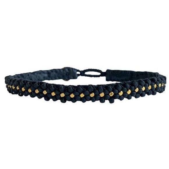 IBU Lace Black Leather Bracelet