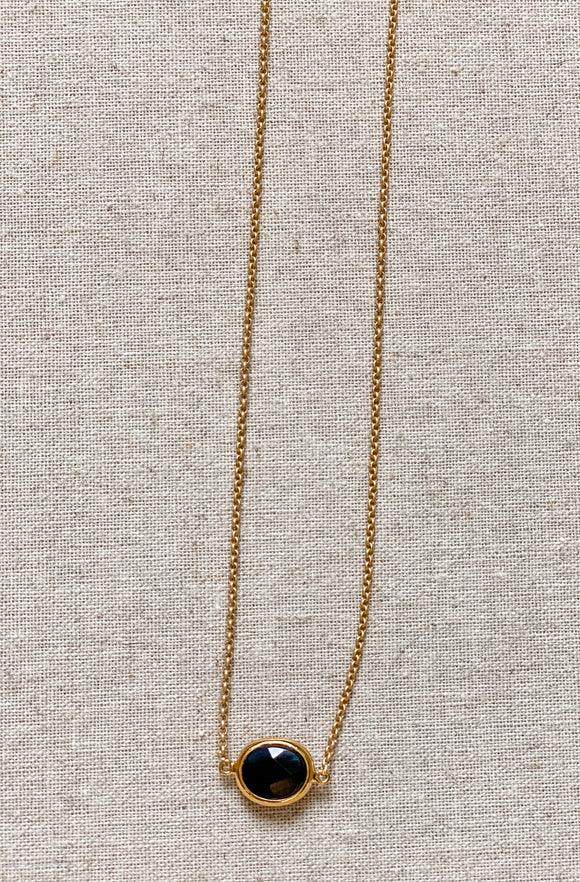 IBU Dancy Stone Set Necklace Onyx