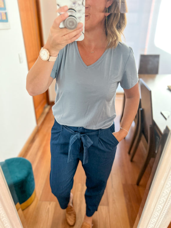 St Ropez Colours Saint Tropez Adelia V-Neck Tee ***Spring23 colours*** – Everyday Style ...