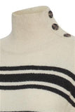 Fransa Elin Striped Pullover ~ Whitecap