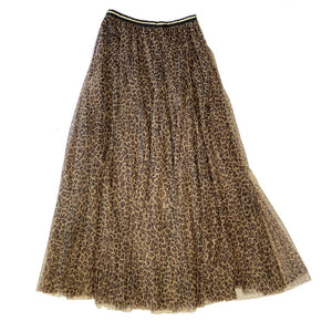 Fran Tulle Skirt ~ Leopard
