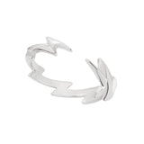 Scream Pretty Lightning Bolt stacking ring - Silver Plated