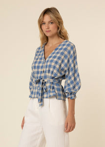 FRNCH Fiona Gingham Blouse
